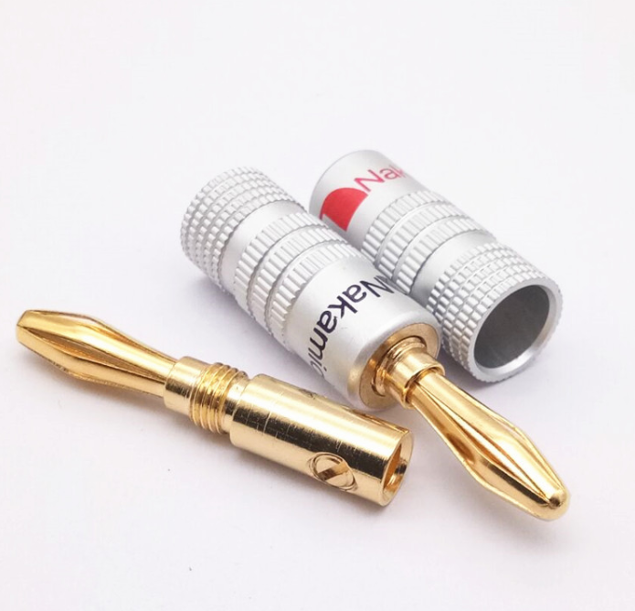 24K Gold Nakamichi Speaker Banana Plug Audio Jack Connector