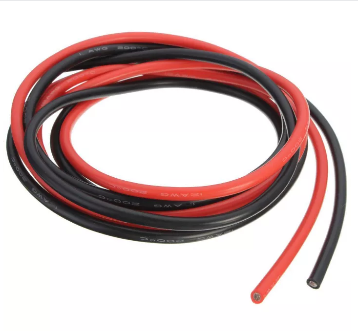 12AWG Silicone Rubber Wire Cable Red and Black