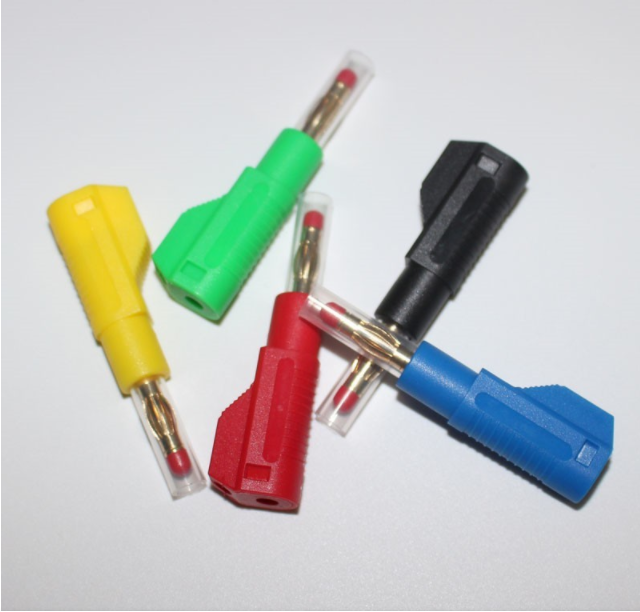 Test Leads with 32A 600V Retractable Stackable 4mm Banana Plug Soldering Type