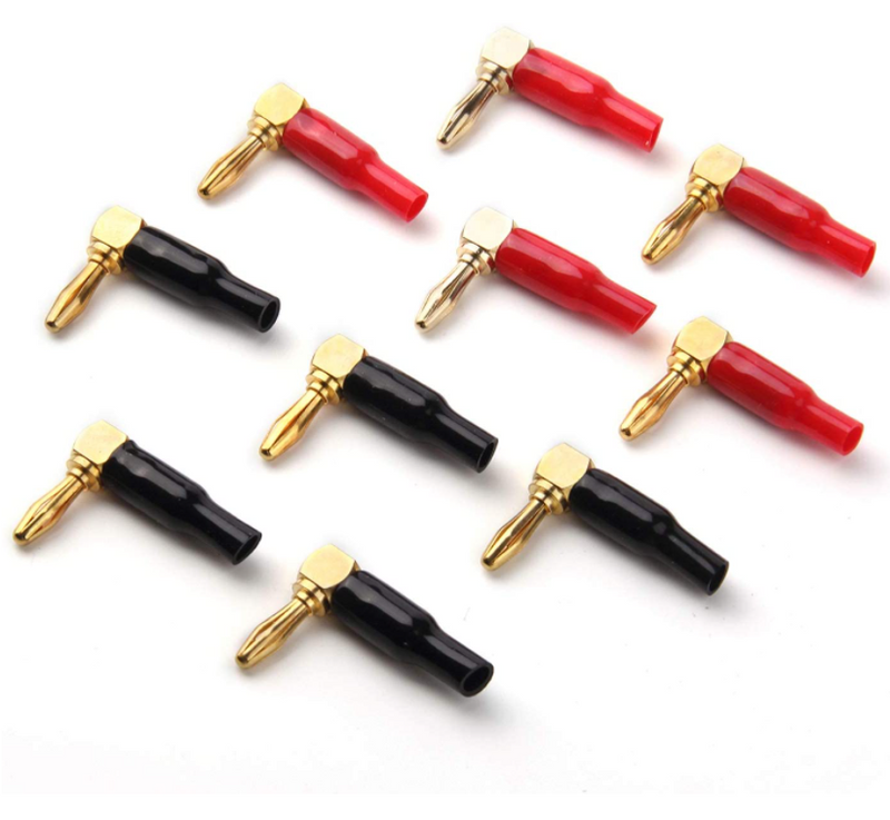 Gold Plated Right Angle 4mm Banana Plug