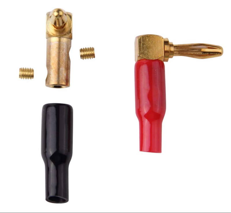 Gold Plated Right Angle 4mm Banana Plug