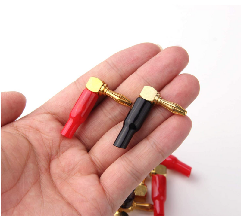 Gold Plated Right Angle 4mm Banana Plug