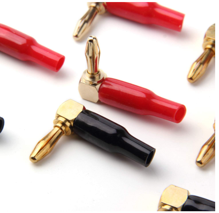 Gold Plated Right Angle 4mm Banana Plug