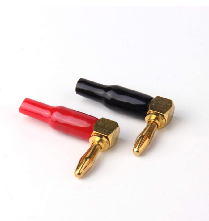 Gold Plated Right Angle 4mm Banana Plug