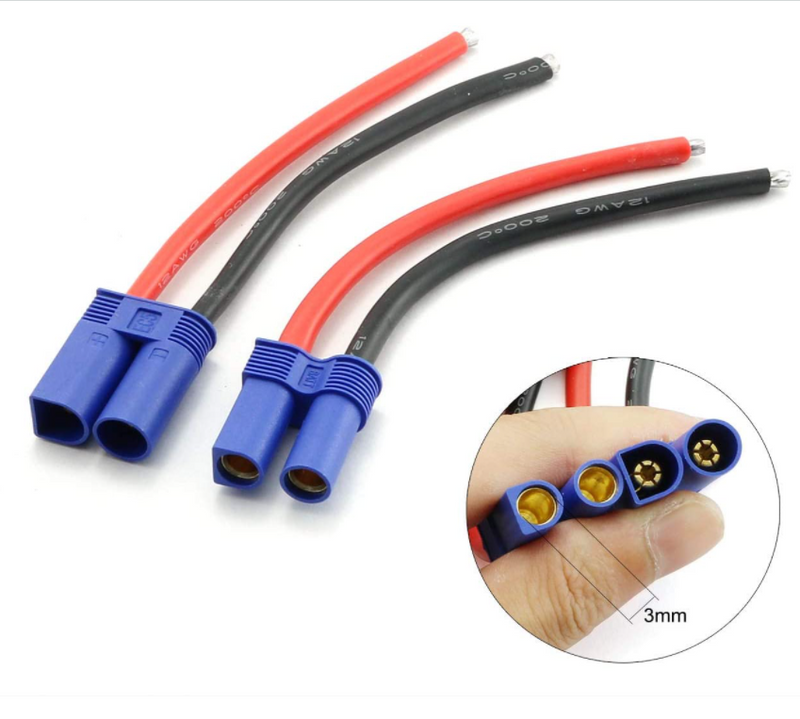 Male Female EC3 Plug Battery Connector Wire 14AWG 10cm Cable