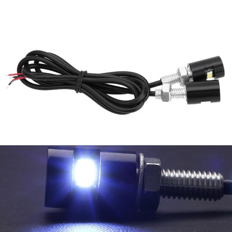 12V 2W LED Tail Number License Plate Lights Bolt Screw Lamp Bulbs Universal