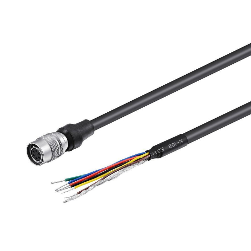 Camera Cable Assembly I/O Industrial Camera Cable with Hirose M12 12 Pin to Tinned Open End Network Cable