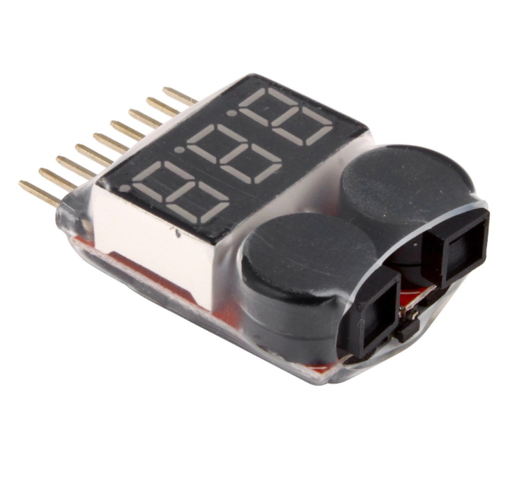 1-8S Lipo Battery Tester Low Voltage Buzzer Alarm