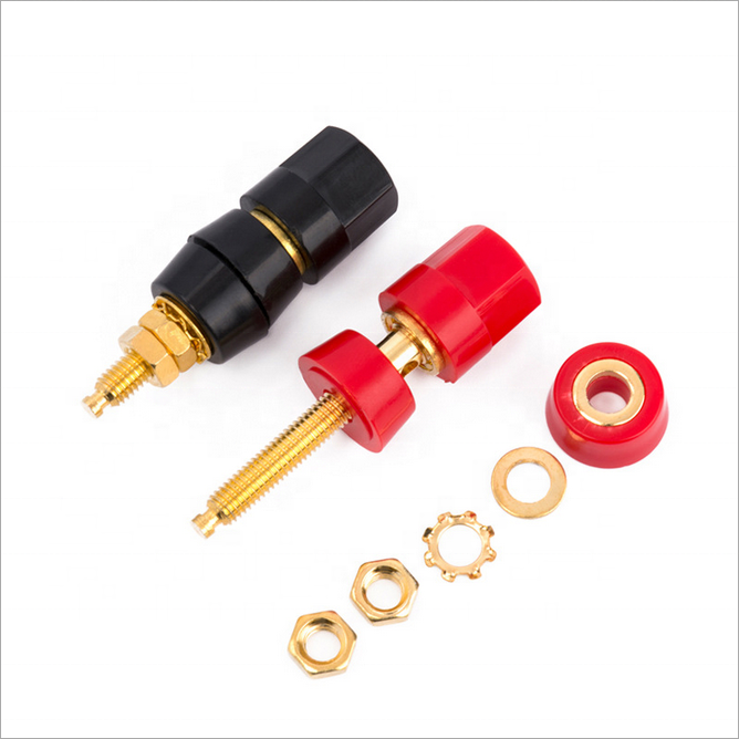 HiFi Professional 4mm Gold Plated Audio Amplifier Speaker Binding Post