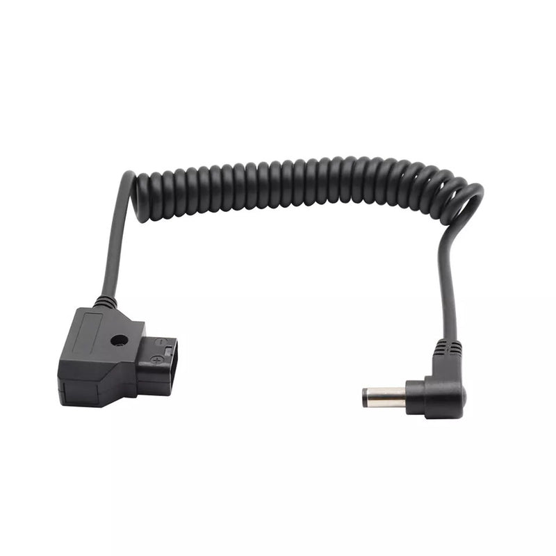 Coiled Spiral Spring DC Power Cable D-tap Connector to 5.5*2.5mm DC Jack Plug Male Power Cable for Camera